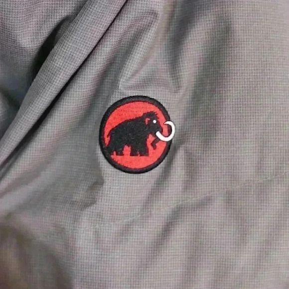 Mammut Size S Down filled Grey/yellow zip off snow skirt pockets ski jacket - Picture 9 of 16